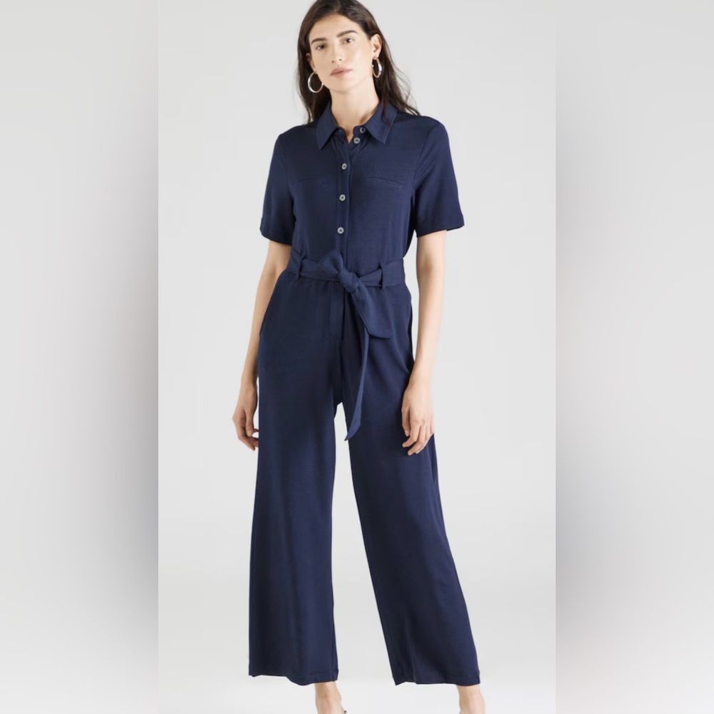& Other Stories Belted Short Sleeve Jumpsuit